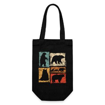 Bears Perspectives Imprimé rétro animalier - Sac à bouteille - noir - Devant