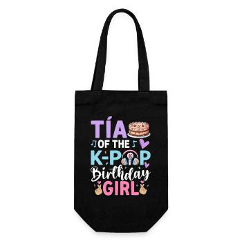 Tía of The K-Pop Birthday Girl - Geschenkbeutel für Flaschen - Schwarz - Vorne