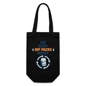 Eat Sleep Rip Packs Repeat-Sammelkarten-Booster - Geschenkbeutel für Flaschen - Schwarz - Vorne