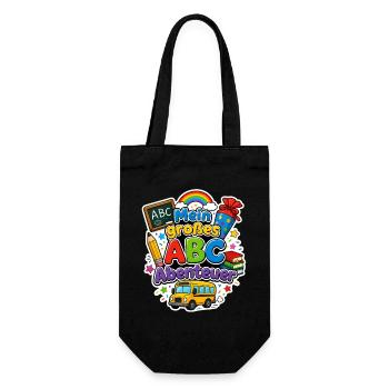 Schulkind 2026 Einschulung 2026 Schulanfang - Geschenkbeutel für Flaschen - Schwarz - Vorne
