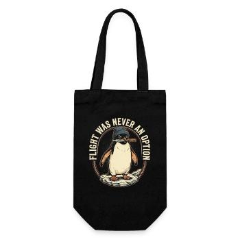 Penguin mit Messer – Eiswitz - Gift Bag for Bottles - black - Front