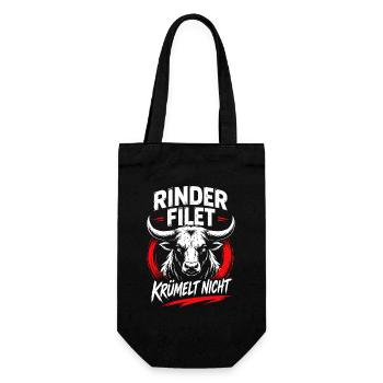Rinderfilet Krümelt Nicht - Geschenkbeutel für Flaschen - Schwarz - Vorne