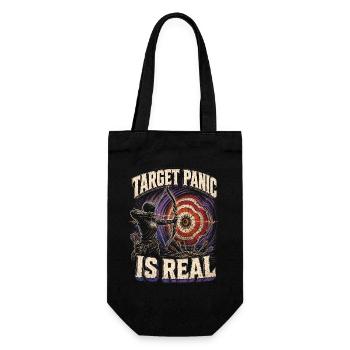 Archery Archer Target Panic Is Real - Gift Bag for Bottles - black - Front