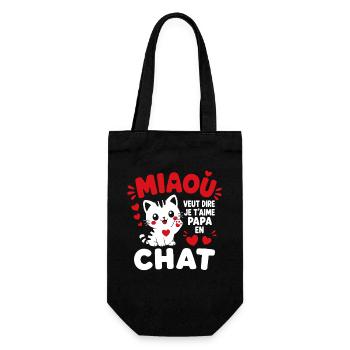MIAOU Chat Je T’aime Papa  - Sac à bouteille - noir - Devant