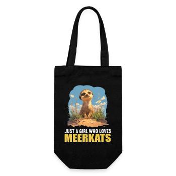 Meerkat Erdmännchen - Geschenkbeutel für Flaschen - Schwarz - Vorne