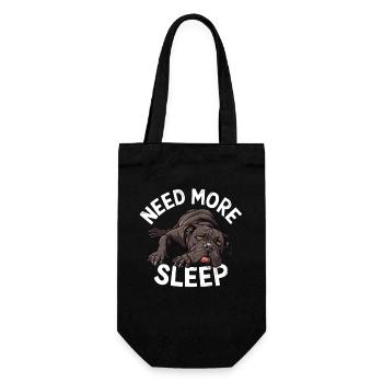 Need More Sleep Dog Illustration Funny - Gift Bag for Bottles - black - Front