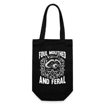 Trash Panda Raccoon - Gift Bag for Bottles - black - Front