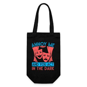 Théâtre musical : Ennuiez-moi et vous jouez dans un design sombre - Sac à bouteille - noir - Devant