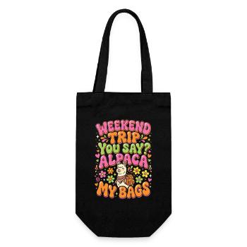 Weekend Trip You Say Alpaca My Bags - Gift Bag for Bottles - black - Front