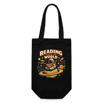 Reading, c’est hors de ce monde, astronaute rétro - Sac à bouteille - noir - Devant