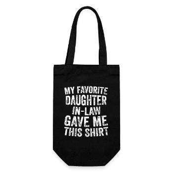 Lieblings-Schwiegertochter-Geschenk-Tee - Geschenkbeutel für Flaschen - Schwarz - Vorne