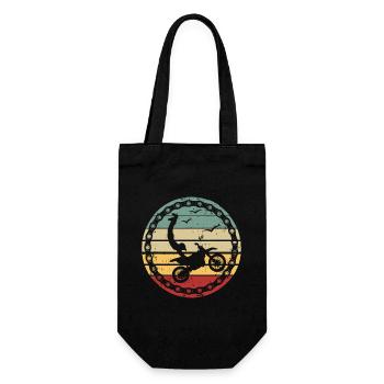 Retro Sunset Wheelie Circle - Gift Bag for Bottles - black - Front