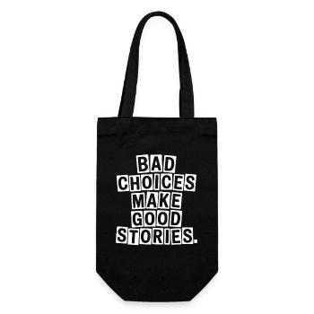 Bad Choices Make Good Stories Festival Party Trip - Gift Bag for Bottles - black - Front