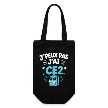 J'peux pas j'ai CE2 - Sac à bouteille - noir - Devant