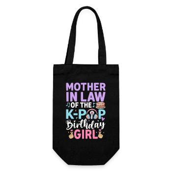 Mother-In-Law of The K-Pop Birthday Gir - Geschenkbeutel für Flaschen - Schwarz - Vorne