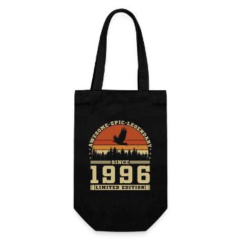 Vintage Retro Birthday Gift 1996 - Gift Bag for Bottles - black - Front