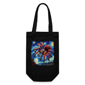 Rotknie Vogelspinne Starry Night - Geschenkbeutel für Flaschen - Schwarz - Vorne