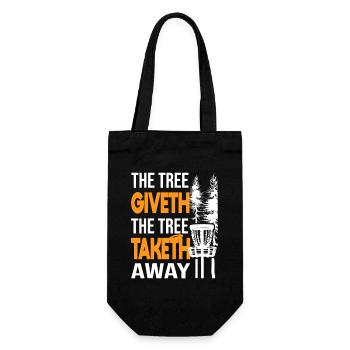 L’arbre donne Emporte En gras Caractères en gras - Sac à bouteille - noir - Devant