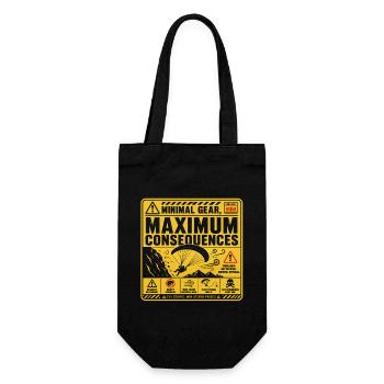 Paragliding Paraglider Glider - Gift Bag for Bottles - black - Front
