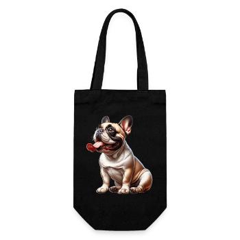 French Bulldog - Gift Bag for Bottles - black - Front