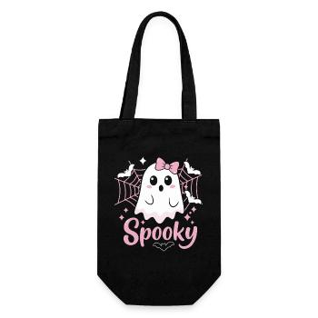 Spooky Ghost Halloween - Geschenkbeutel für Flaschen - Schwarz - Vorne