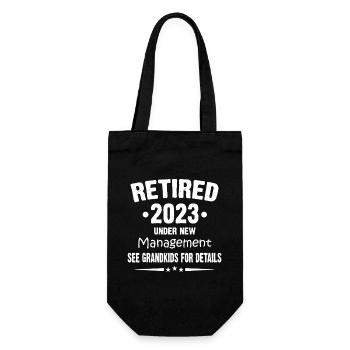 Ruhestand 2023 unter neuer Leitung - Geschenkbeutel für Flaschen - Schwarz - Vorne