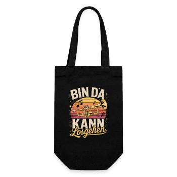 Je suis là, je peux aller trompette, musicien de musique de cuivres - Sac à bouteille - noir - Devant