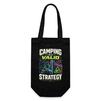 Laser Tag Camping Is A Valid Strategy - Gift Bag for Bottles - black - Front