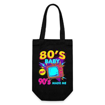 Les années 80 bébé 90 m’ont rendu néon - Sac à bouteille - noir - Devant