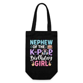 Nephew of The K-Pop Birthday Girl - Gift Bag for Bottles - black - Front