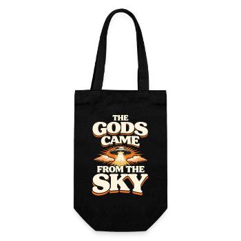 Götter vom Himmel - Geschenkbeutel für Flaschen - Schwarz - Vorne
