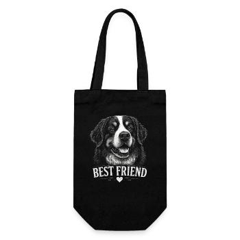 Chien de montagne bernois Meilleur ami Chien propriétaire de chiens - Sac à bouteille - noir - Devant
