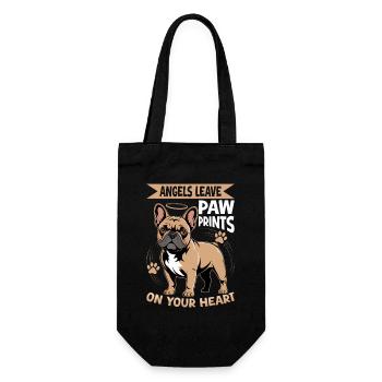 French Bulldog Frenchie Dog Breed - Geschenkbeutel für Flaschen - Schwarz - Vorne