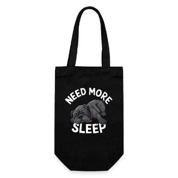 Le carlin endormi a besoin de plus de sommeil - Sac à bouteille - noir - Devant