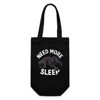 Need More Sleep Dog Motif for Dog Lovers and - Gift Bag for Bottles - black - Front