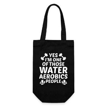 yes I'm one of those water aerobics people - Gift Bag for Bottles - black - Front