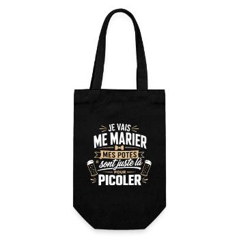 Je Vais Me Marier - Mes Potes Pour Picoler - EVG - Sac à bouteille - noir - Devant