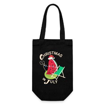 Christmas In July Party Watermelon Christmas  - Gift Bag for Bottles - black - Front