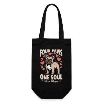 Bouledogue français Race de chien Frenchie - Sac à bouteille - noir - Devant