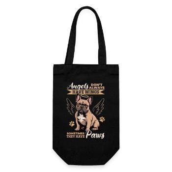 Bouledogue français Race de chien Frenchie - Sac à bouteille - noir - Devant