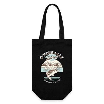 Ofishally Retired Fishing - Gift Bag for Bottles - black - Front