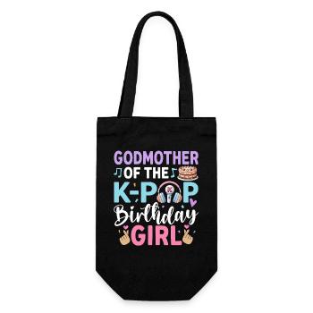 Godmother of The K-Pop Birthday Girl - Gift Bag for Bottles - black - Front