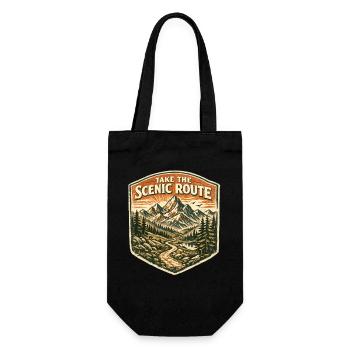 Aventure de randonnée vintage sur la Route Panoramique - Sac à bouteille - noir - Devant
