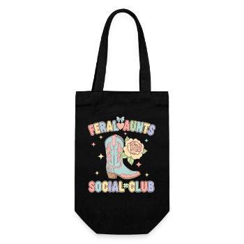 Geschlechterenthüllung: Wilde Tanten, Sozialclub, Mama, Papa - Geschenkbeutel für Flaschen - Schwarz - Vorne