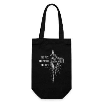 Jesus - The Way - The Truth - The Life - Gift Bag for Bottles - black - Front