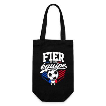 Fier de mon Équipe - Supporter Football France - Sac à bouteille - noir - Devant
