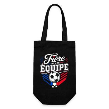Fière de mon Équipe - Supportrice Football France - Sac à bouteille - noir - Devant