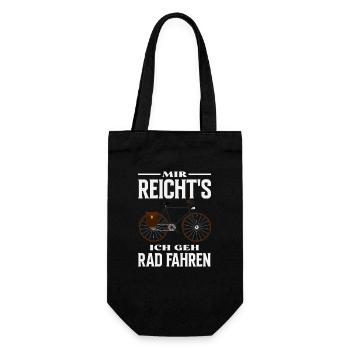 Mir Reichts Ich Geh Rad Fahren Lustiges Fahrrad - Geschenkbeutel für Flaschen - Schwarz - Vorne
