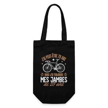 Cycliste Cadeau humour personnalisé - Sac à bouteille - noir - Devant