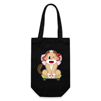 Hund Braut Schleier Hochzeit - Geschenkbeutel für Flaschen - Schwarz - Vorne